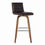Thumbnail: 30 Inch Faux Leather Counter Height Barstool with Wooden Support