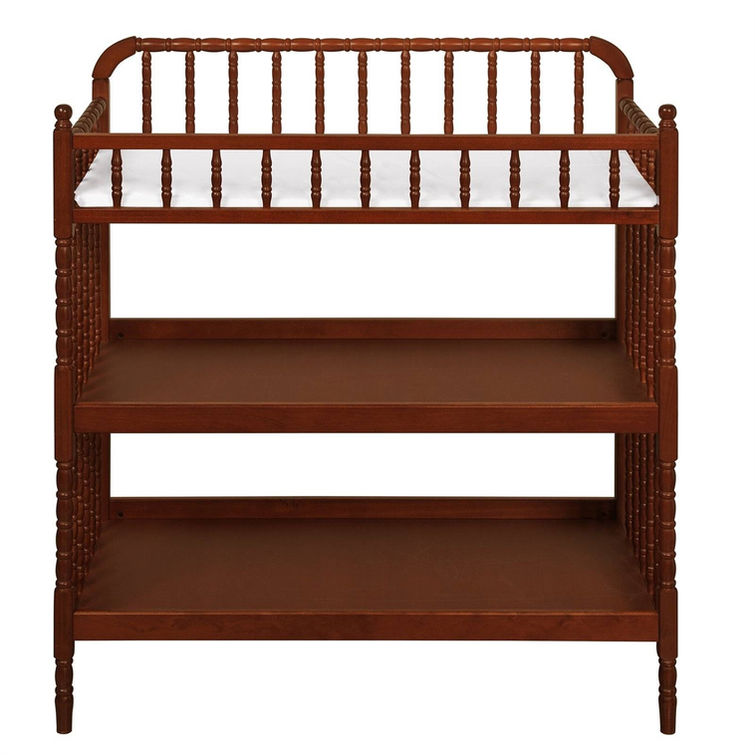 Thumbnail: Cherry Wood Changing Table with 1-inch Waterproof Changing Pad