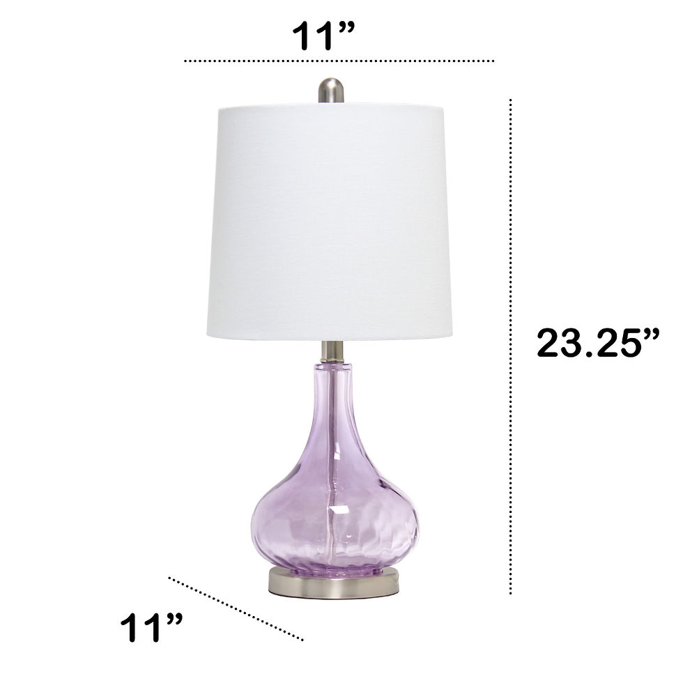 Thumbnail: Classix Rippled Colored Glass Bedside Table Lamp with White Fabric Shade