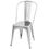 Thumbnail: Set of 4 Indoor Outdoor Metal Stacking Bistro Dining Chairs in Silver Finish