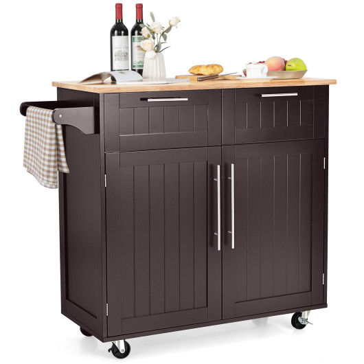 Heavy Duty Utility Modern Rolling Kitchen Cabinet Cart