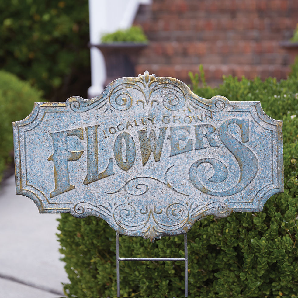 Thumbnail: Locally Grown Flowers Garden Stake