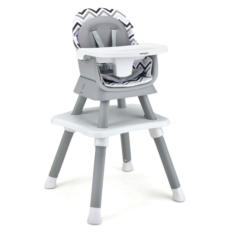 Thumbnail: 6-in-1 Convertible Baby High Chair with Adjustable Removable Tray