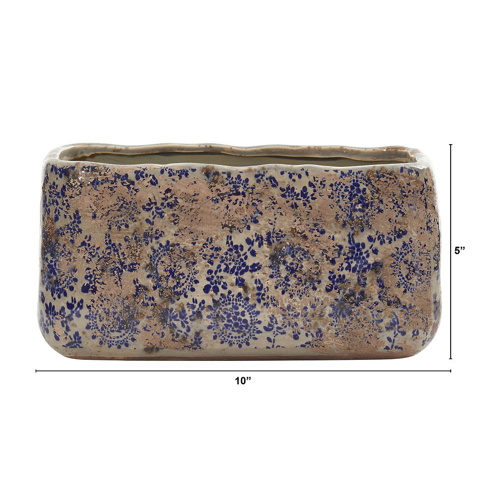 Thumbnail: 10" Tuscan Ceramic Rectangle Planter
