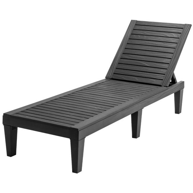 Outdoor Recliner Chair with 5-Position Adjustable Backrest