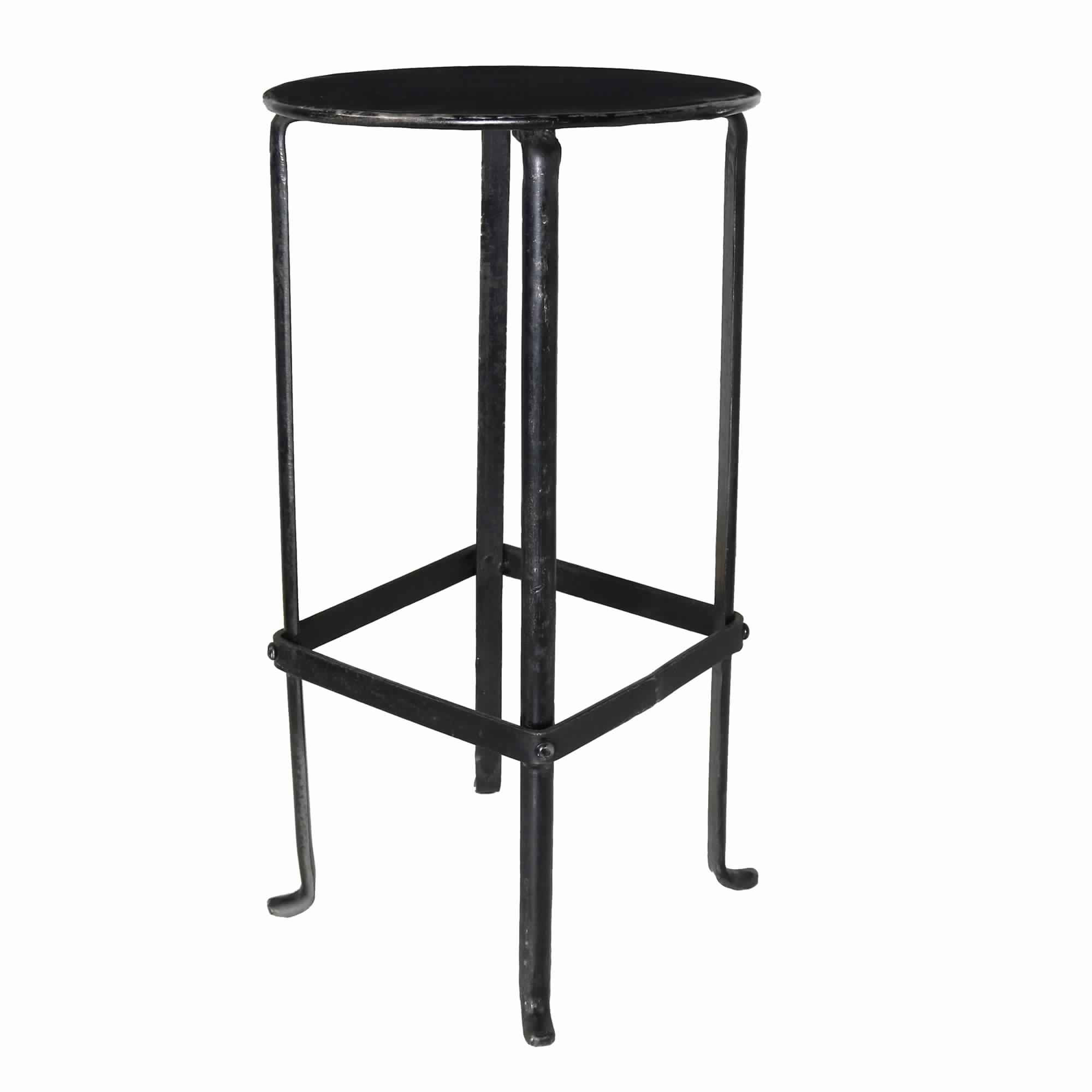 Metal Plant Stand with Round Top and Tubular Legs