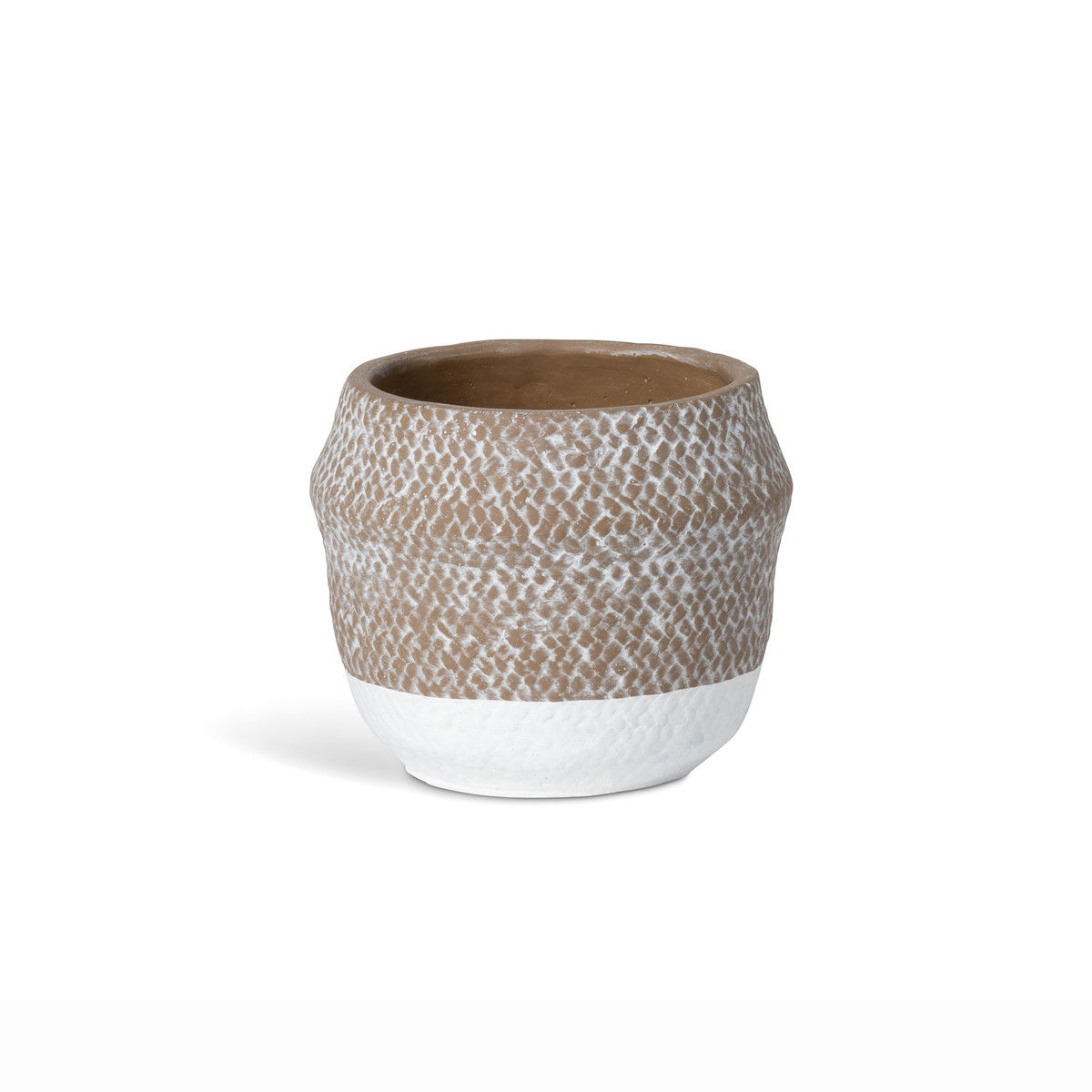 Woven Pattern Cement Pot