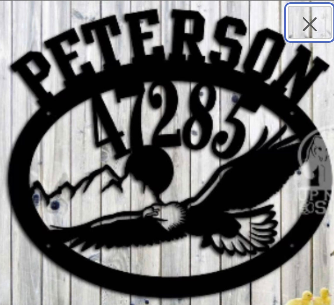 Custom name and address sign