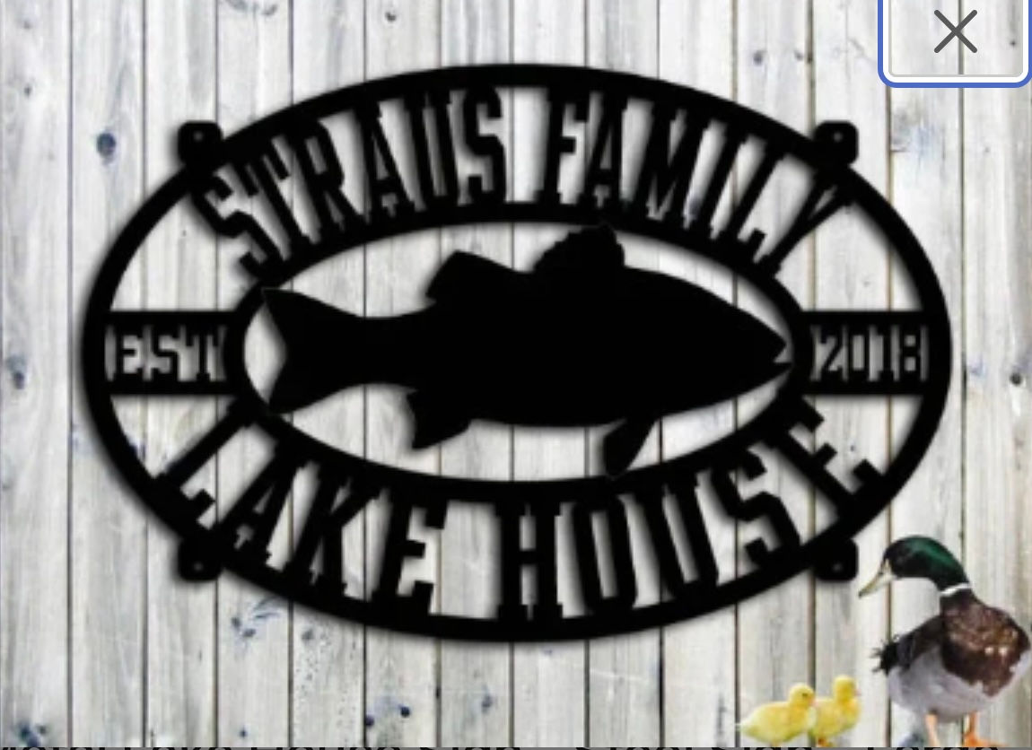 Lake house sign 26 x 15.5inches