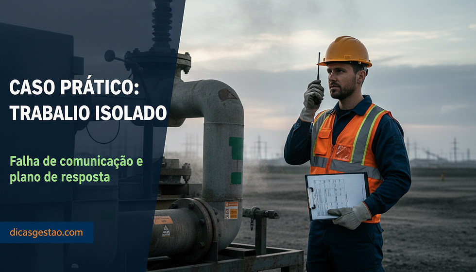 Caso prático de trabalho isolado com falha de comunicação e plano de resposta