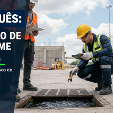 Inspeção ambiental de drenagem pluvial para identificar risco de contaminação