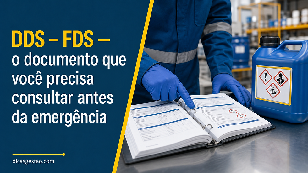 Imagem do DDS sobre fds, com orientações de segurança e prevenção de acidentes no trabalho.