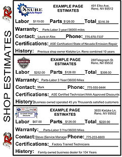 Multi Estimate Price Page