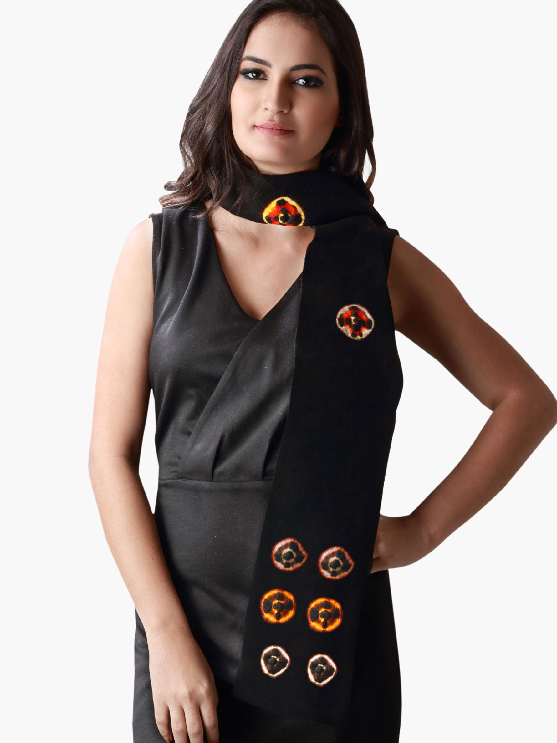 Pure Sheep Wool Thigma Skarak, Chestnut Scarves