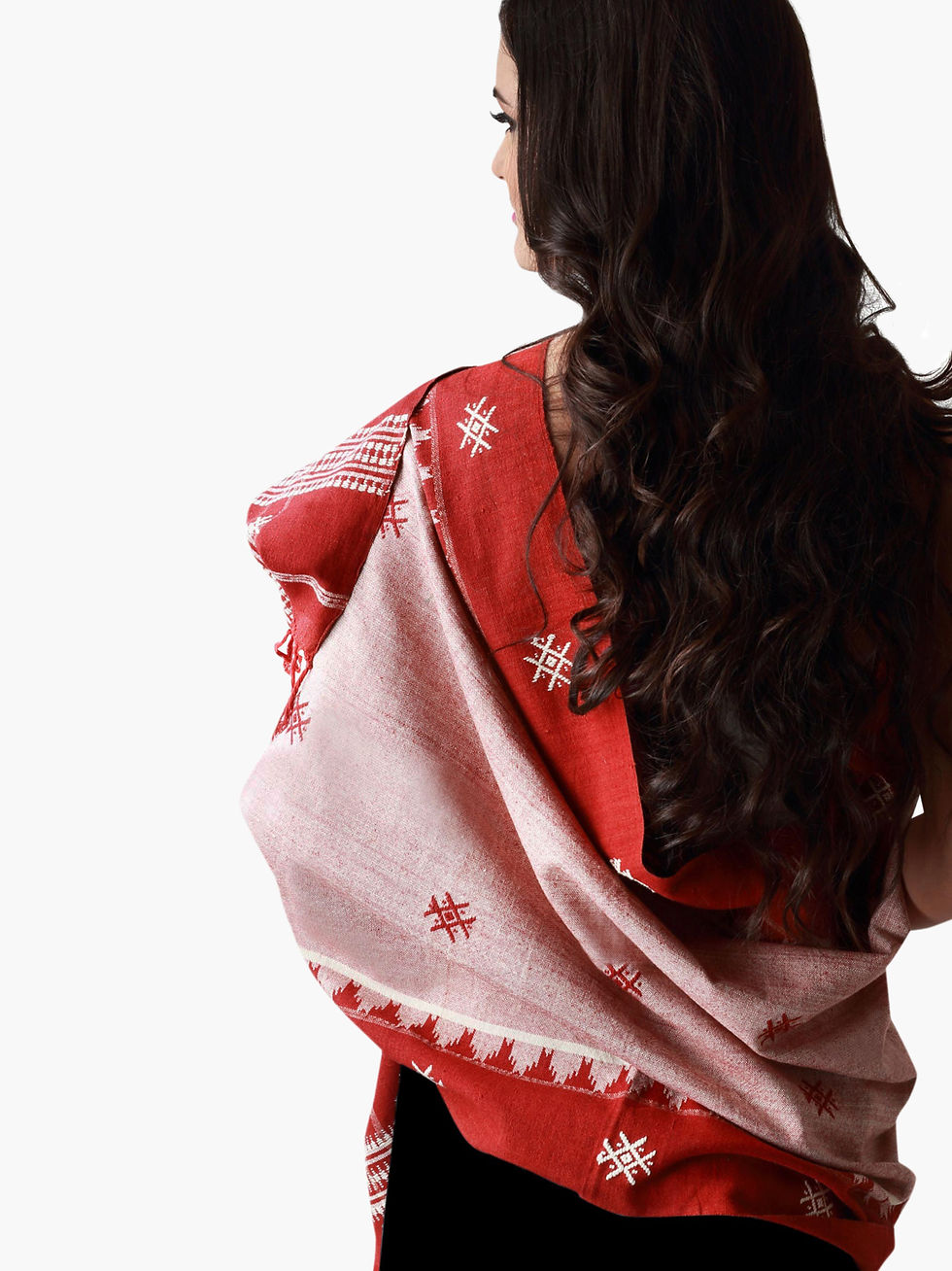 Thumbnail: Pure Tussar Silk n Cotton Handwoven, Ikkat Stoles