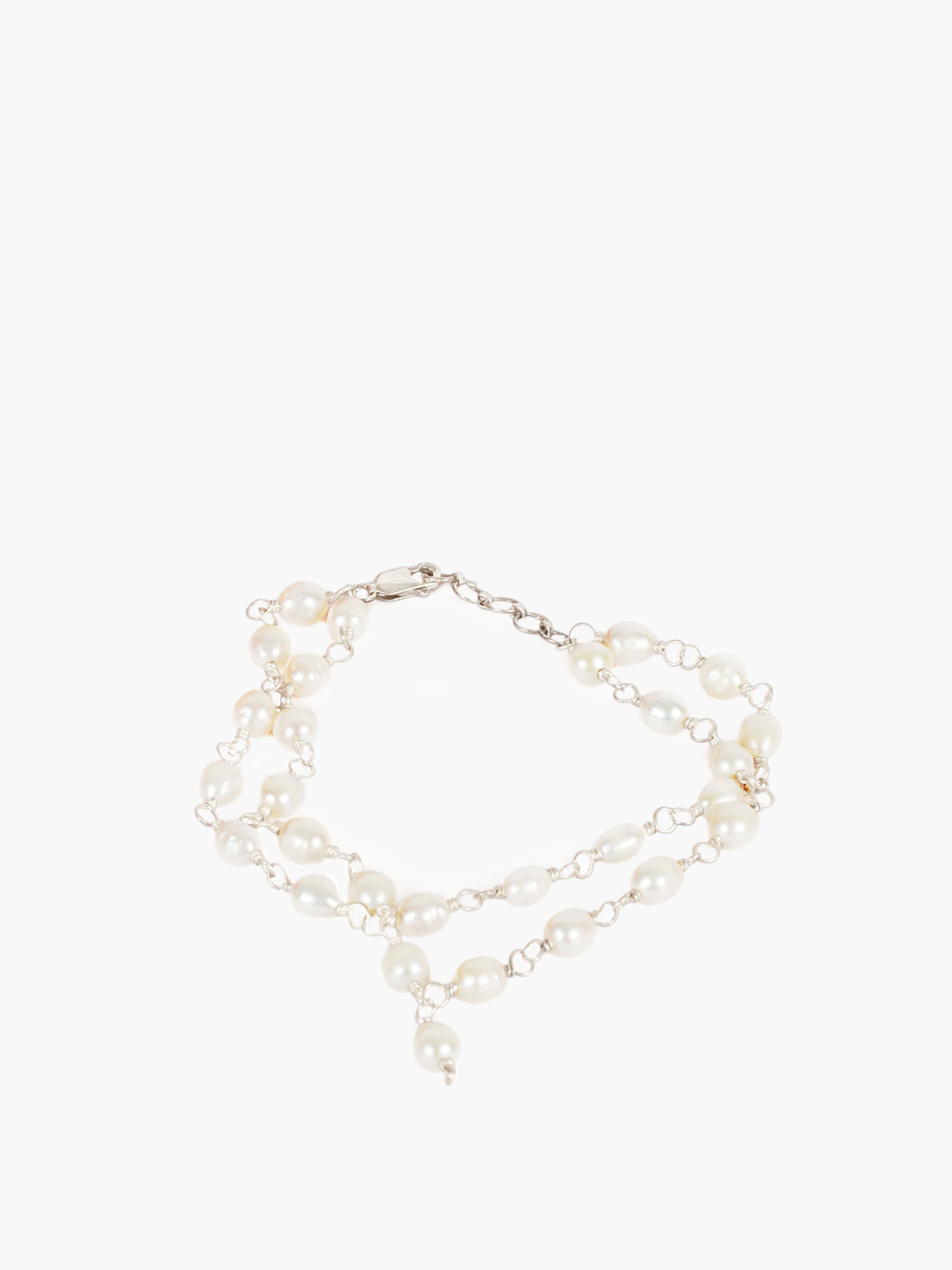 Japa Yoga : Japa Mala/Prayer Beads in Pure Pearls & Sterling Silver