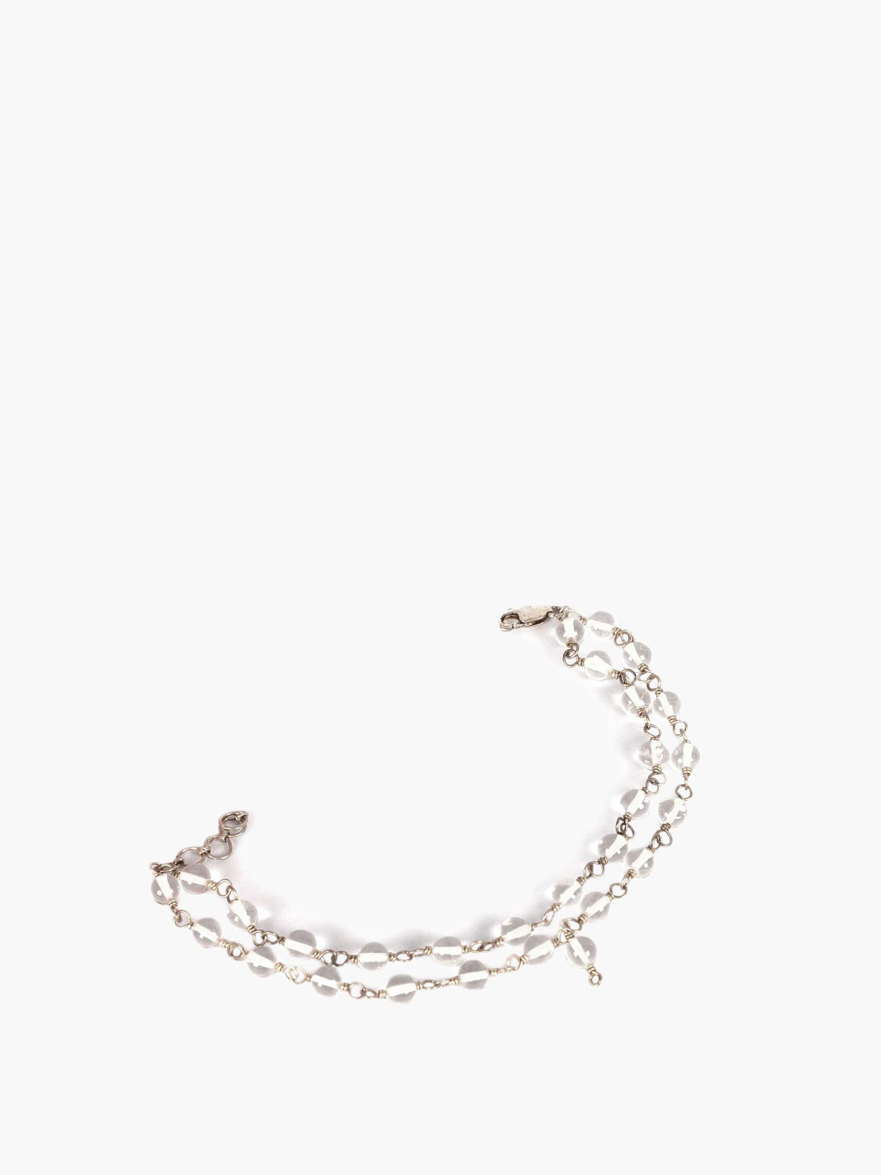 Japa Yoga : Japa Mala/Prayer Beads in Pure Crystal & Sterling Silver