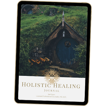 a picture of Stef Dunn's holistic healing journal on a mobile device