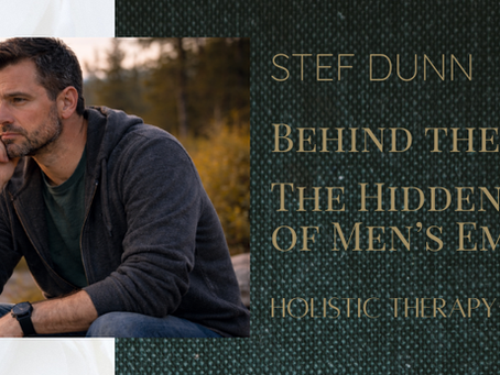 Pensive man outdoors by a calm lake at sunset, symbolizing men’s emotional health and the hidden weight behind “I’m fine.”