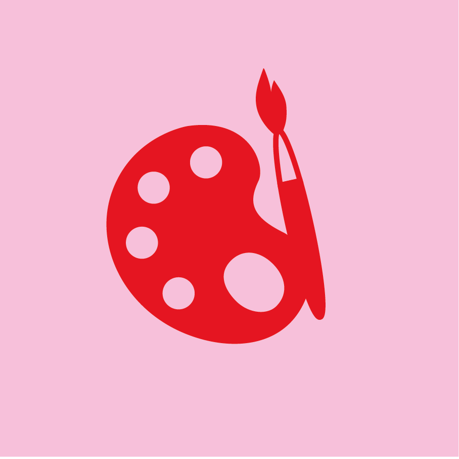 Kırmızı palet ve fırça: Sanat Akademisi