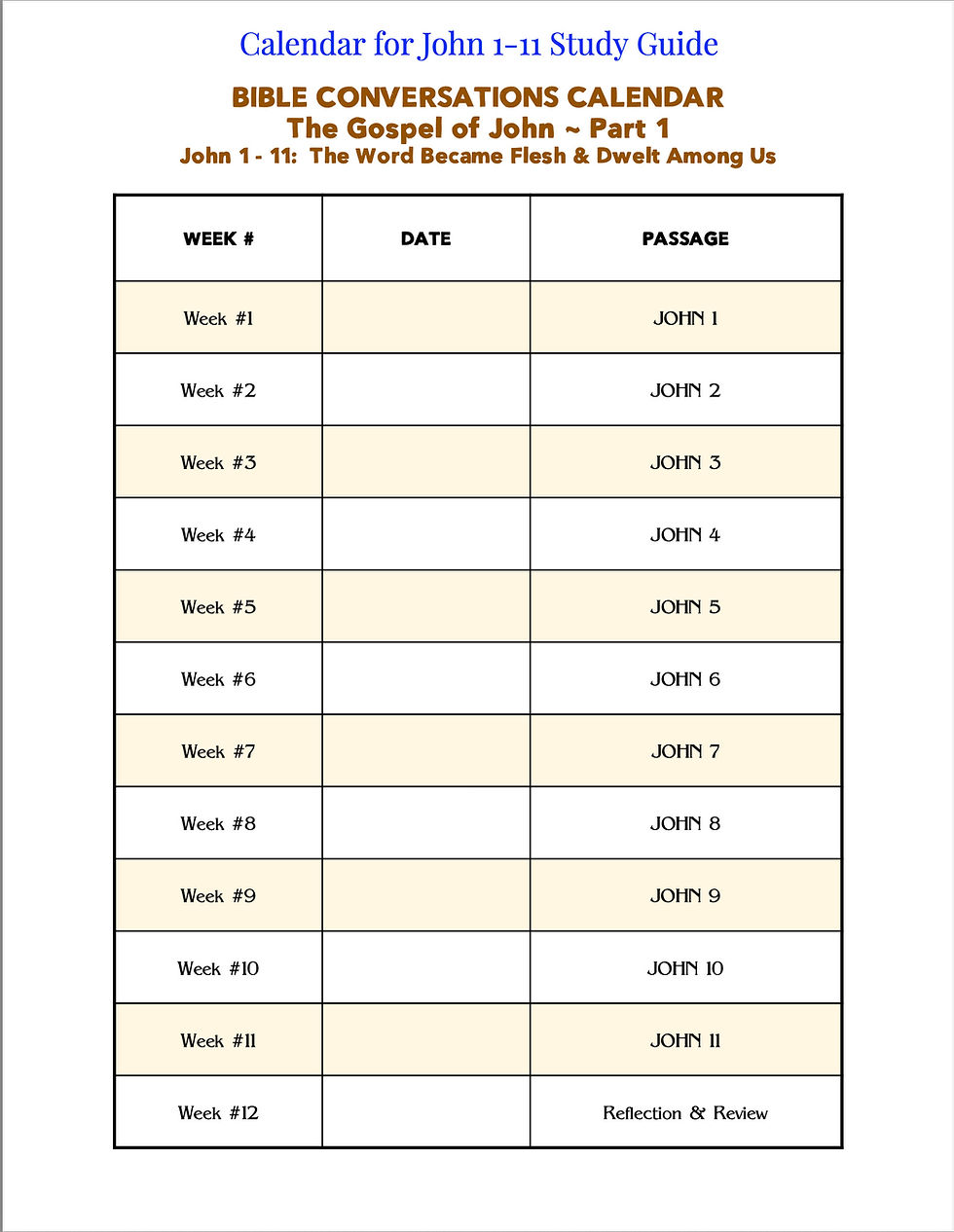 Thumbnail: The Gospel of John (Part 1 / John 1-11): The Word Became Flesh & Dwelt Among Us