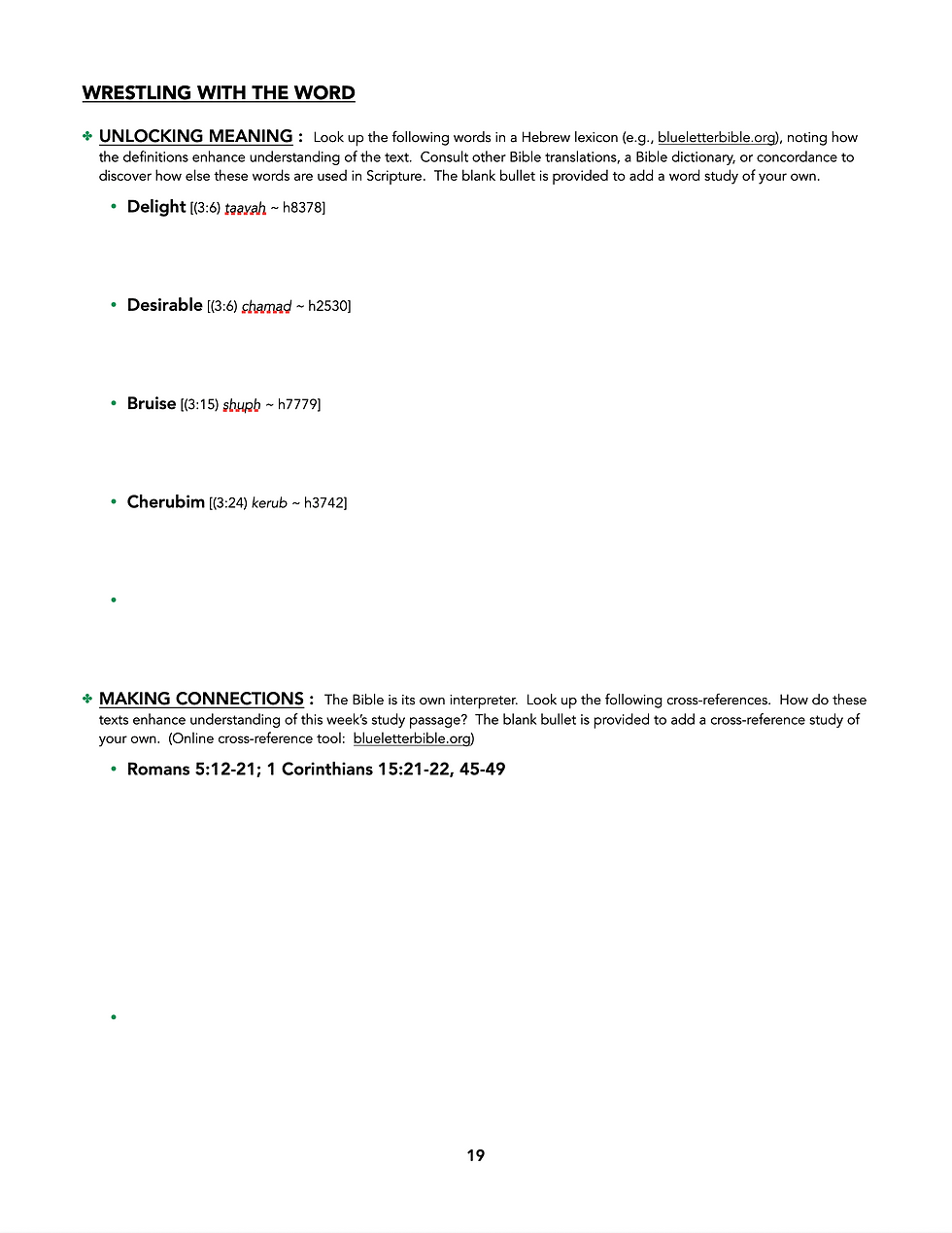 Thumbnail: Genesis 1-11 Worksheet Sample