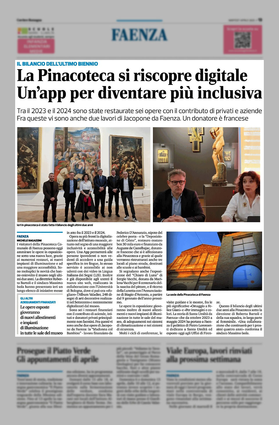 Immagine numero 3 relativa alla presentazione della nuova applicazione ufficiale per la Pinacoteca di Faenza