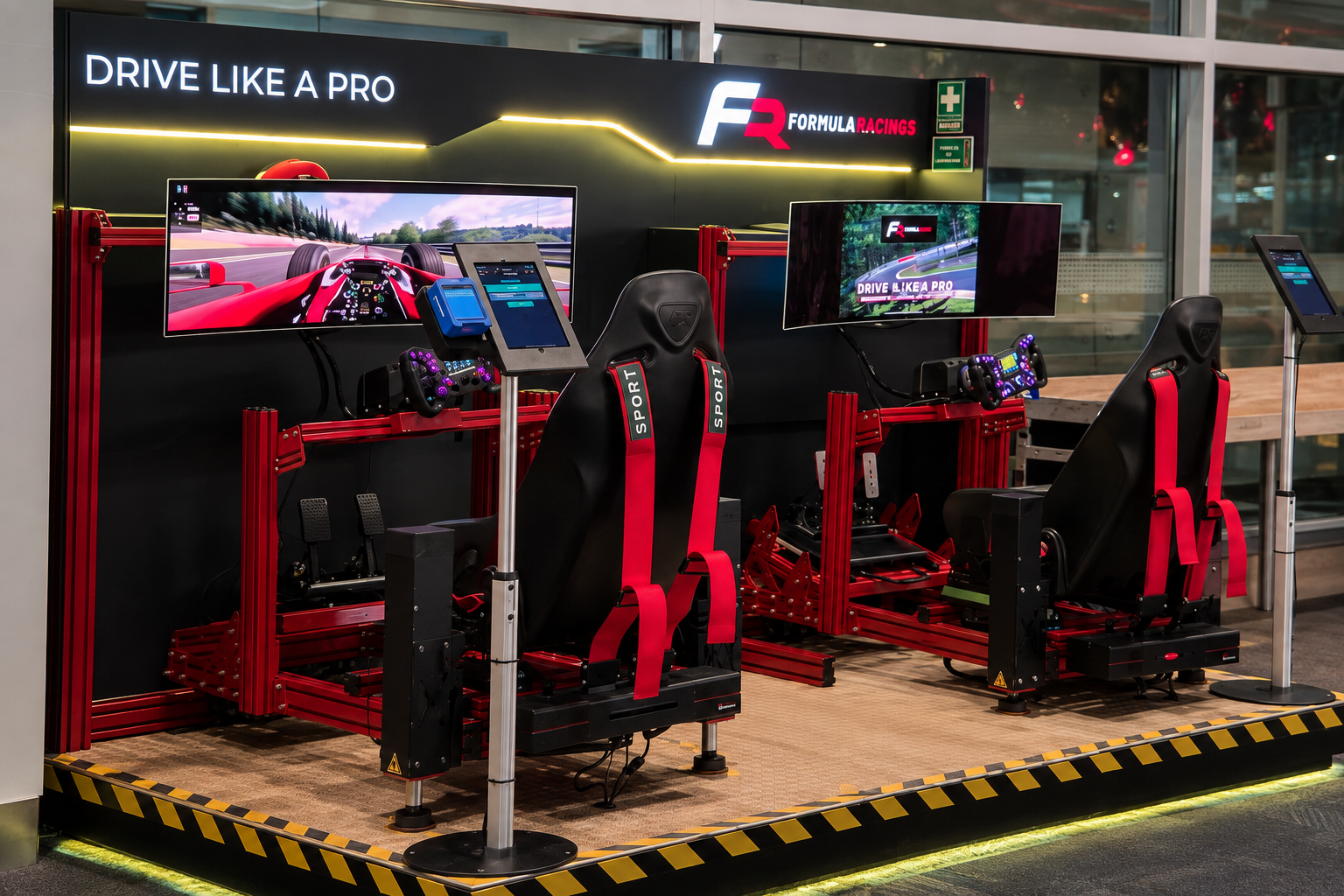 Simuladores profesionales Formula Racings en operación