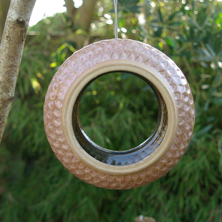 Stoneware Bird Feeder Ring