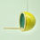 Thumbnail: Coconut style bird feeder for small garden birds (Yellow &Turquoise)