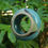 Thumbnail: Stoneware Bird Feeder Ring (Turquoise/Cobalt/Lime)