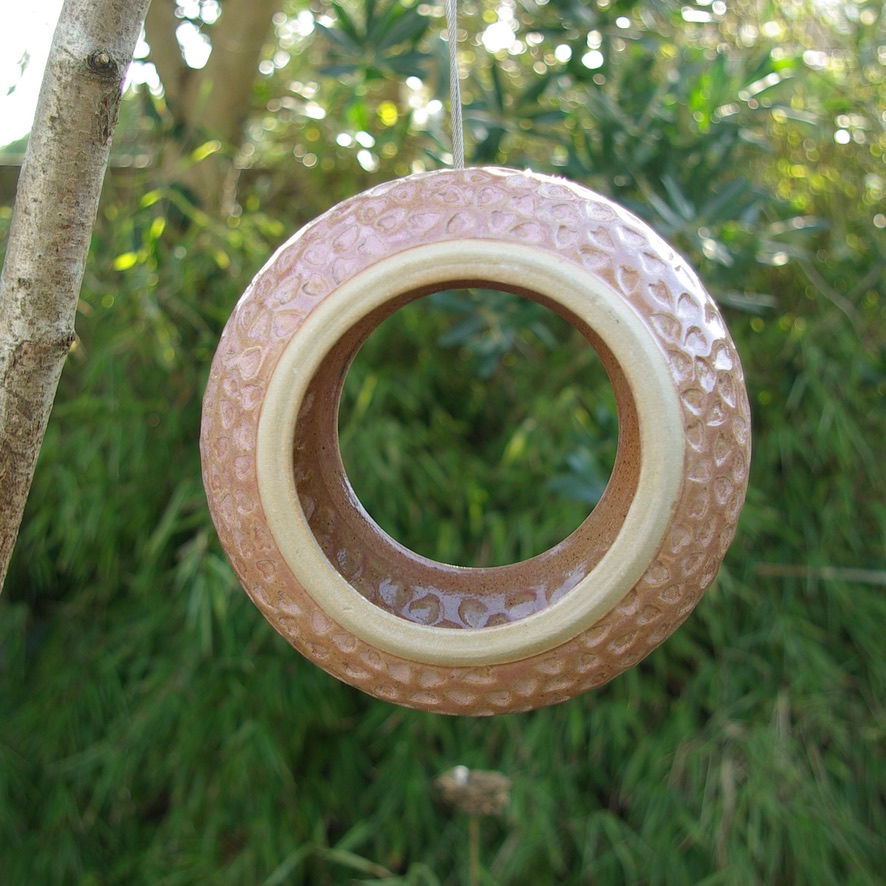Stoneware Bird Feeder Ring