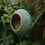 Thumbnail: Stoneware Bird Feeder Ring, triangular stamps (Turquoise/Lime)