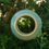 Thumbnail: Stoneware Bird Feeder Ring (Turquoise/Yellow)