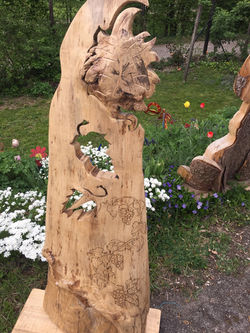 Holzdekoration Weinranke