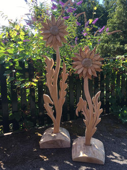 Holzdekoration Gerbera