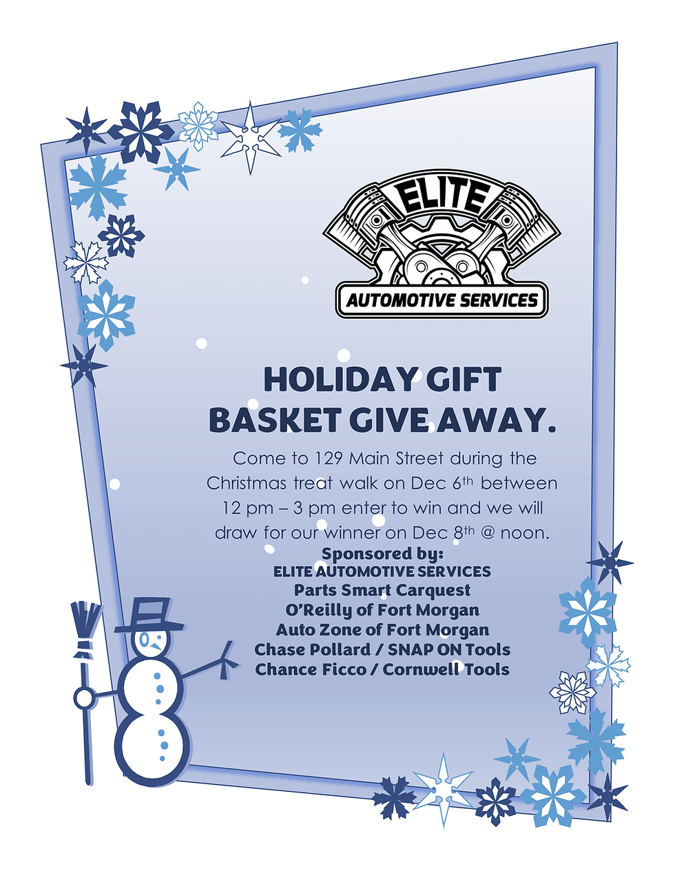Elite Automotive Services- Holiday Gift Basket Give Away!
