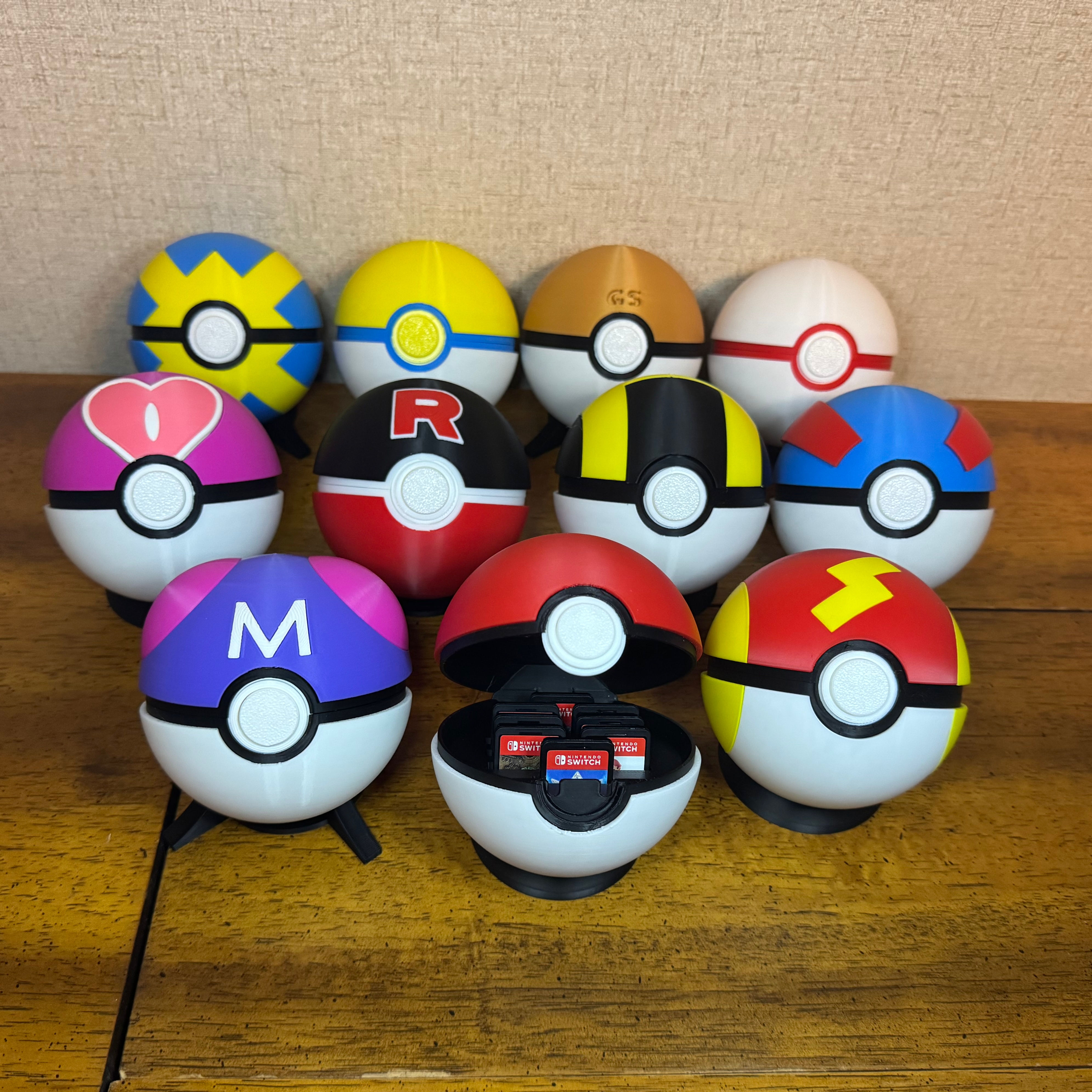 Pokeball Game Card Holder for Nintendo Switch 1 & 2! 11 Designs