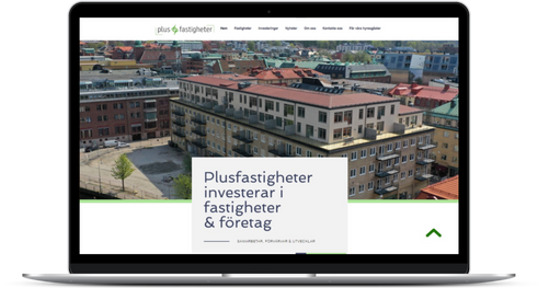Ny hemsida Plusfastigheter gjord av CloudXpert