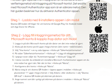 Har du problem att aktivera dubbelverifiering med MS Authenticator-app?