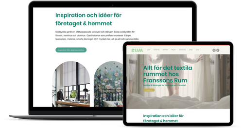 Ny hemsida Franssons Rum gjord av CloudXpert AB