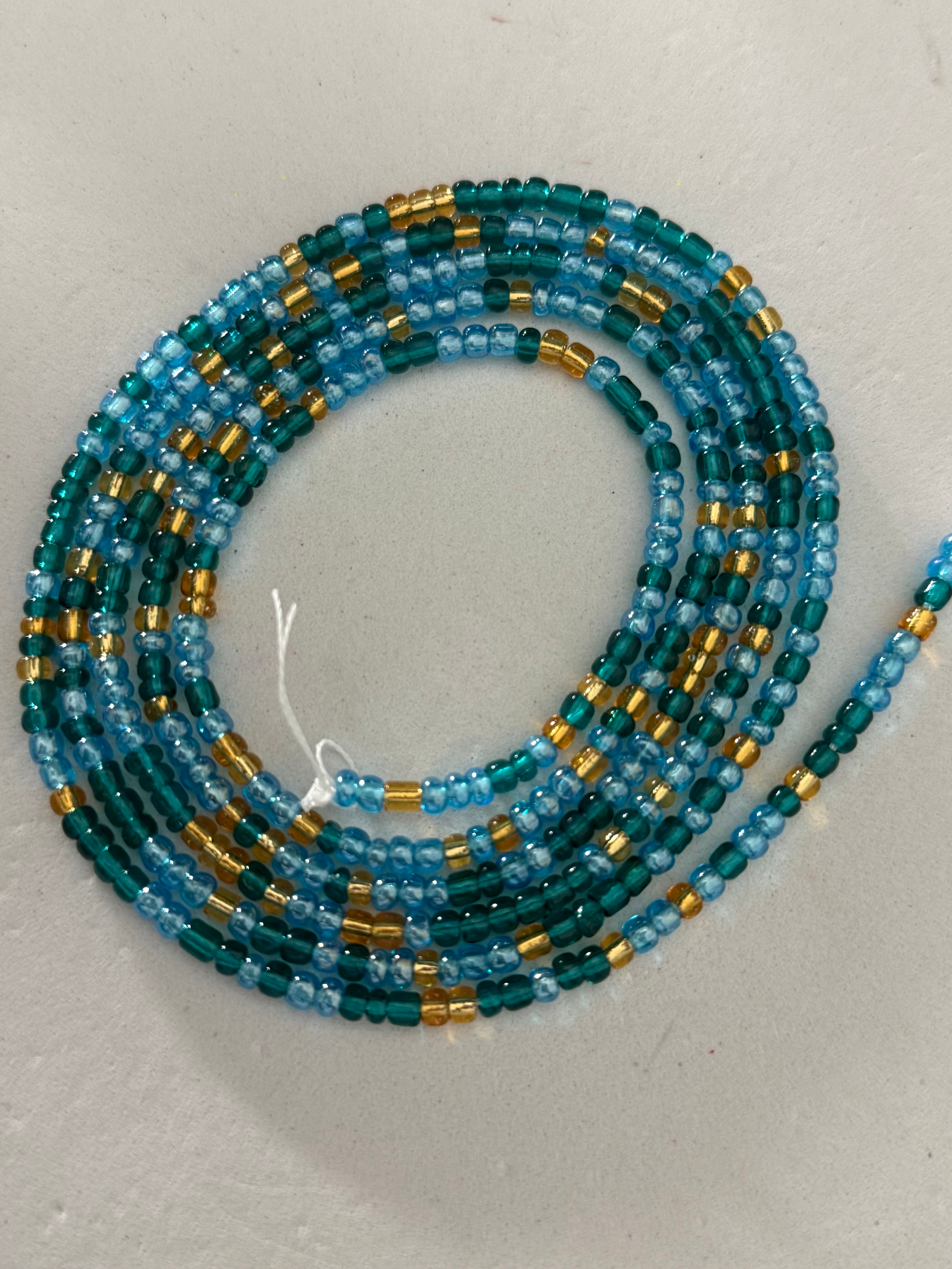 CORAL REEF TIE ON WAIST BEADS