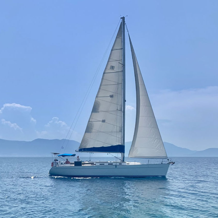 Photo of a monohull representing Anne, Claire & Simon, our guest from the Family Holiday experience in the Saronic Gulf, Greece.