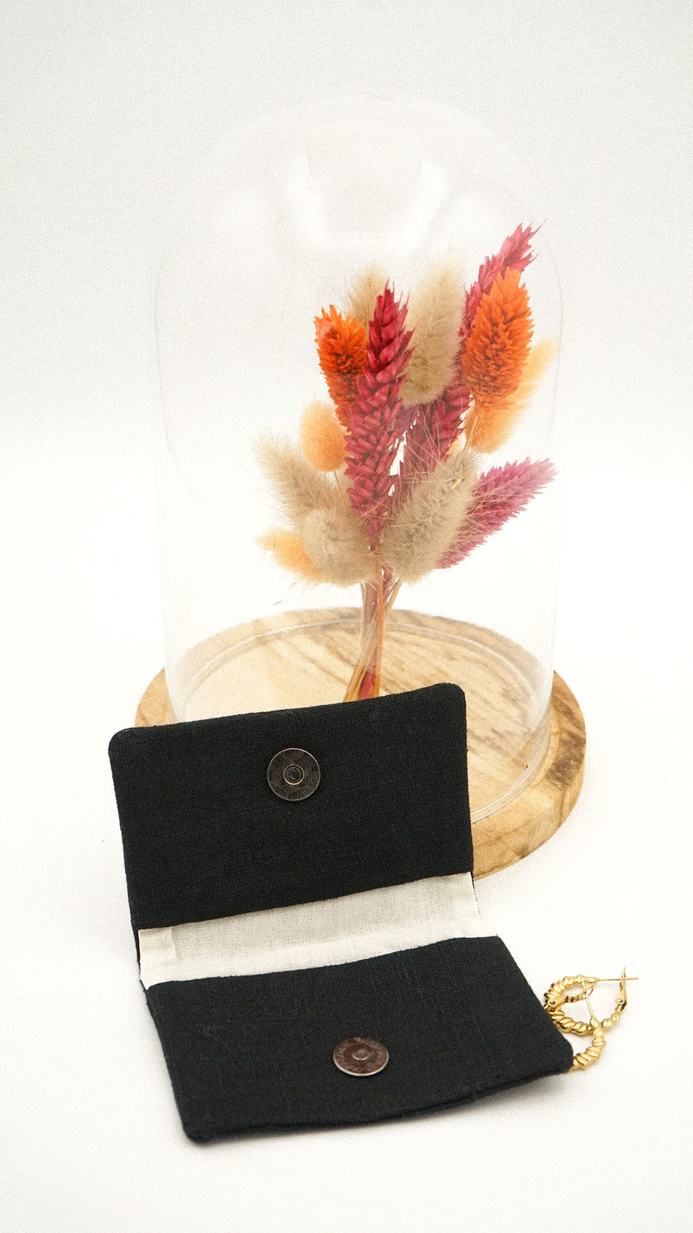 Miniature : Porte-carte lin noir