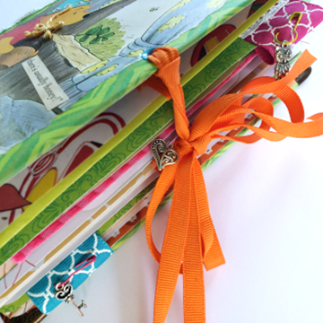 Thumbnail: Winnie the Pooh Junk Journal tied in a bow