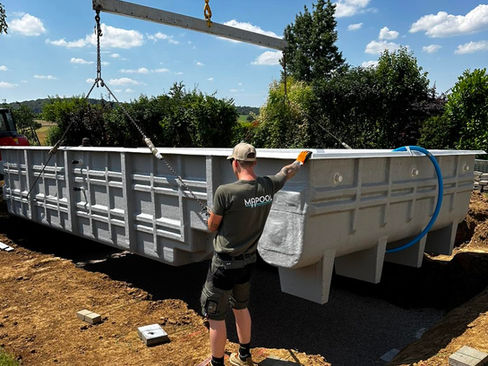 Installation piscine coque