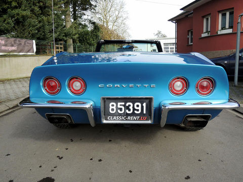 Vue arrière d'une Corvette