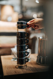 Tasses à café noires