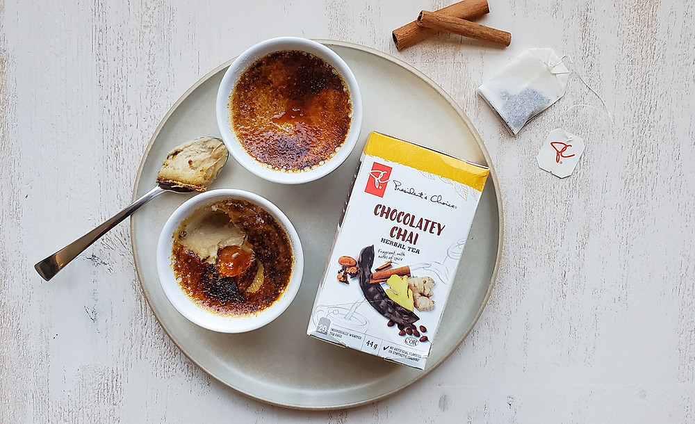 Fare Thee Well Chocolate Chai Creme Brulee