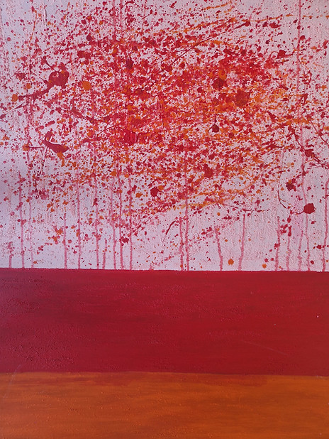 Fragments of silence. Acrylic on canvas. 104/ 81 cm.